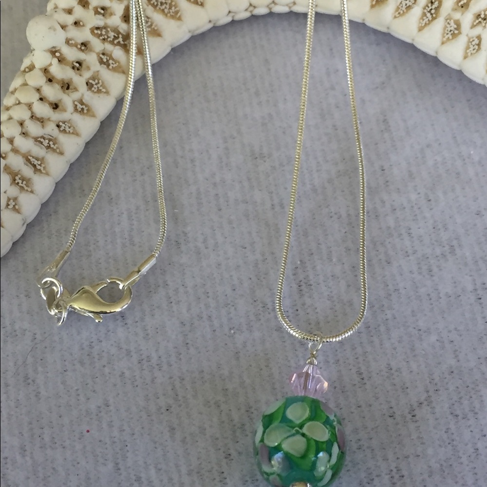 “Sterling-My Tiny Garden” #2 Necklace - Picture 1 of 3